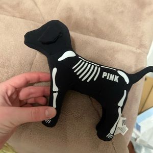 Victoria Secret PINK Mini Collectible Spooky Dog Skeleton Black Halloween